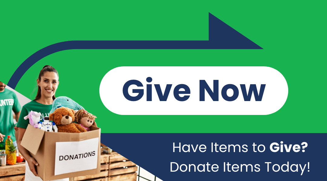 Donate your items instead of throwing them away!